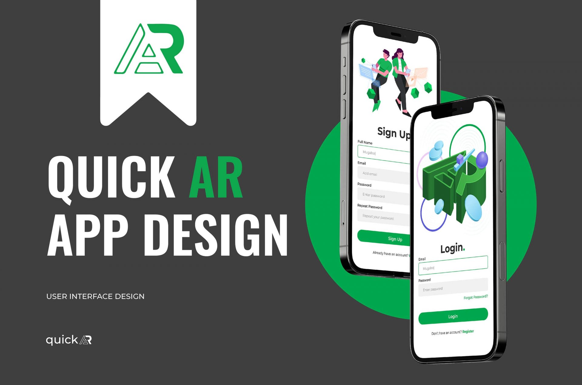 Quick AR Mobile app design